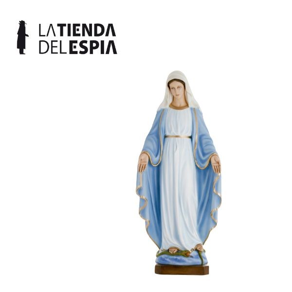 Figura de la virgen grabadora de video y audio